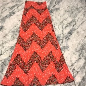 Pink Floral Maxi Skirt